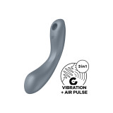 SATISFYER - CURVE TRINITY 1 AIR PULSE VIBRATION GREY - SATISFYER AIR…
