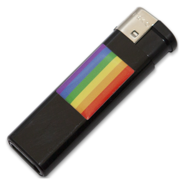 PRIDE - MECHERO NEGRO CON BANDERA LGBT