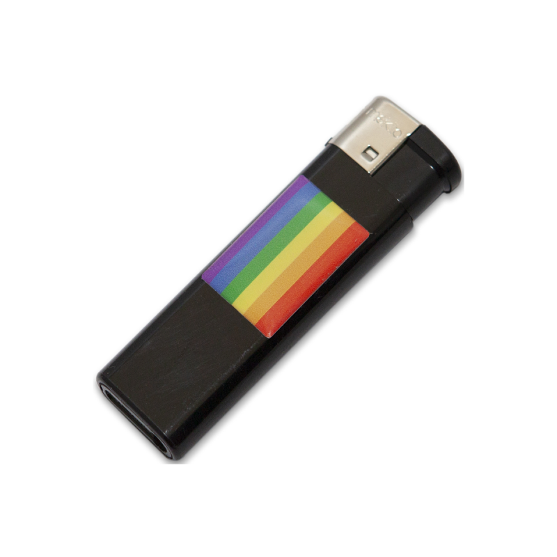 PRIDE - ACCENDINO NERO CON BANDIERA LGBT - Accessori | Vybes.it