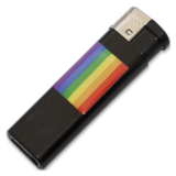 PRIDE - MECHERO NEGRO CON BANDERA LGBT