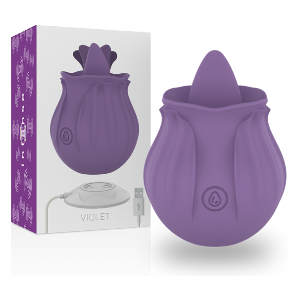 INTENSE - VIOLET ESTIMULADOR LENGUA BASE MAGNÉTICA