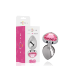 Intense - Plug Anal Metal Aluminio Corazón Rosa Talla M | Vybes.it