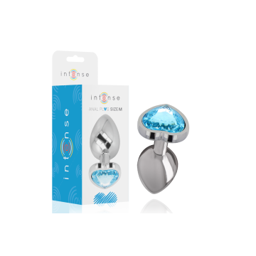 Intense - Aluminium - Metall - Anal - Stecker, Blaues Herz, Grösse