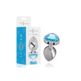 Intense - Plug Anal Métal Aluminium Coeur Bleu Taille L | Vybes.it
