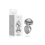 Intense - Plug Anal Métal Aluminium Coeur Blanc Taille L | Vybes.it