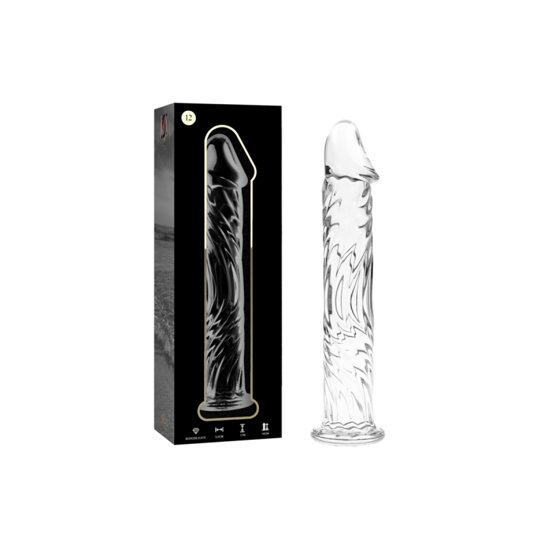 Nebula Series By Ibiza - Model 12 Dildo Borosilicate Glass Clear 17