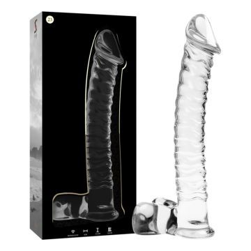 NEBULA SERIES BY IBIZA - MODELO 23 DILDO CRISTAL TRANSPARENTE 21.5 CM -O- 4 CM
