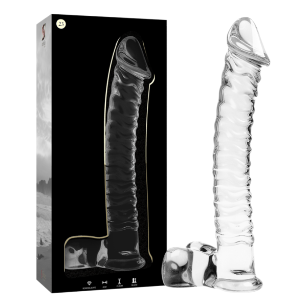 NEBULA SERIES BY IBIZA - MODELO 23 DILDO CRISTAL TRANSPARENTE 21.5 CM -O- 4 CM