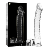 NEBULA SERIES BY IBIZA - MODELO 23 DILDO CRISTAL TRANSPARENTE 21.5 CM -O- 4 CM