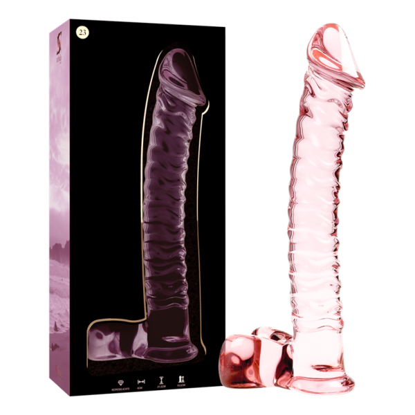 NEBULA SERIES BY IBIZA - MODELO 23 DILDO CRISTAL ROSA 21.5 CM -O- 4 CM