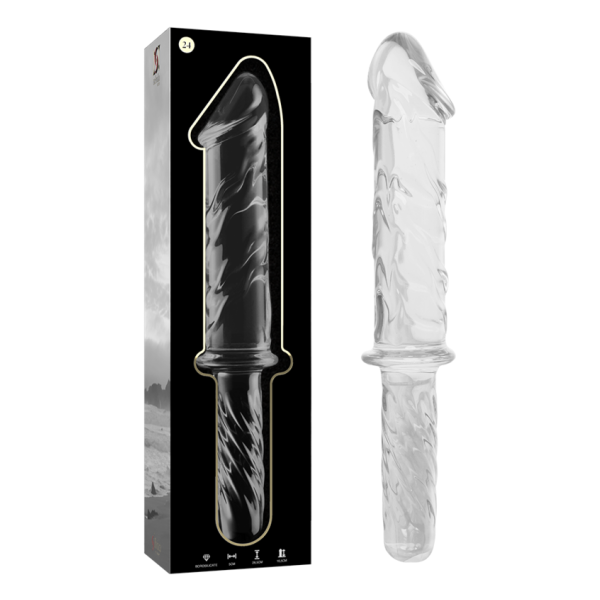 NEBULA SERIES BY IBIZA - MODELO 24 DILDO CRISTAL TRANSPARENTE 28.5 CM -O- 5 CM