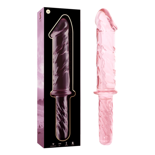 NEBULA SERIES BY IBIZA - MODELO 24 DILDO CRISTAL ROSA 28.5 CM -O- 5 CM