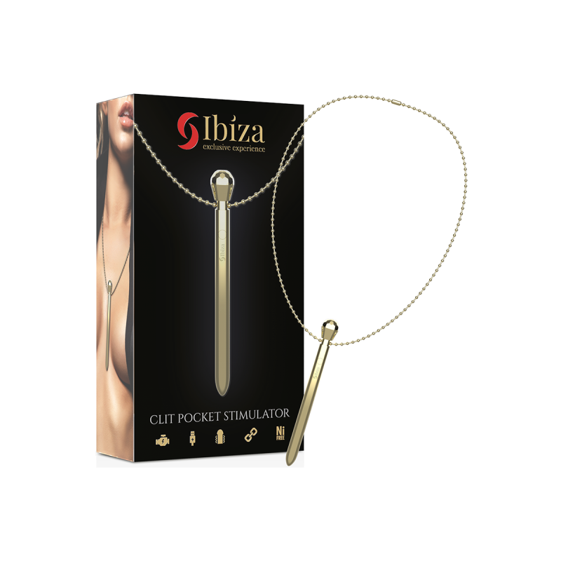 IBIZA - CLIT POCKET STIMULATOR HALSKETTE USB-LADEGERT 12 VIBRATIONSMO…