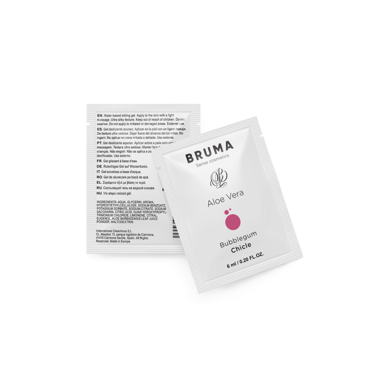BRUMA - GEL GLISSANT ALOE VERA SAVEUR BUBBLEGUM 6 ML - Une seule dose