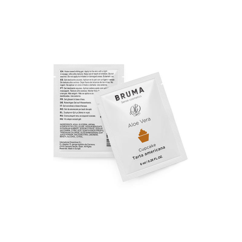 BRUMA - ALOE VERA GLEITGEL CUPCAKE-GESCHMACK 6 ML - Einzelne Dosis
