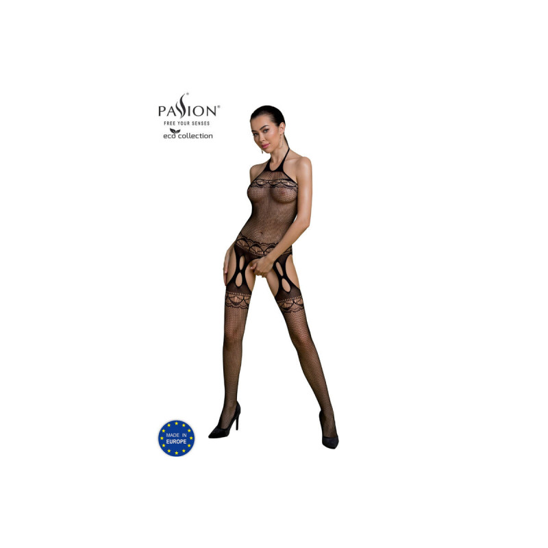 Passion - Eco Collection Bodystocking Eco Bs006 Negro | Vybes.it