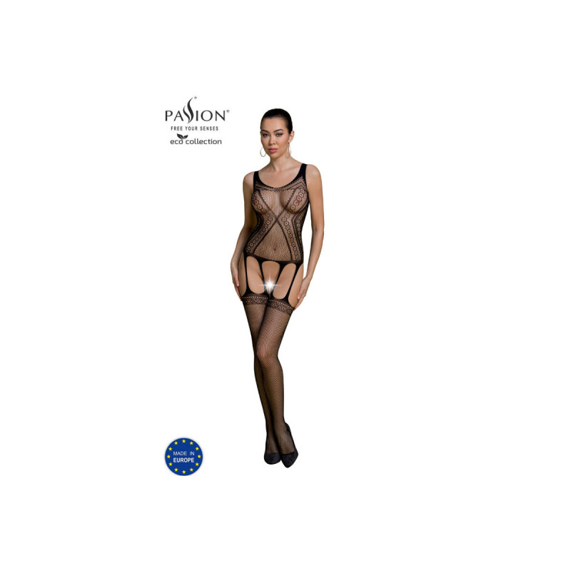 Passion - Eco Collection Bodystocking Eco Bs007 Negro | Vybes.it