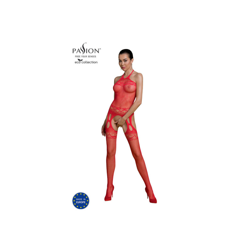Passion - Eco Collection Bodystocking Eco Bs006 Rojo | Vybes.it