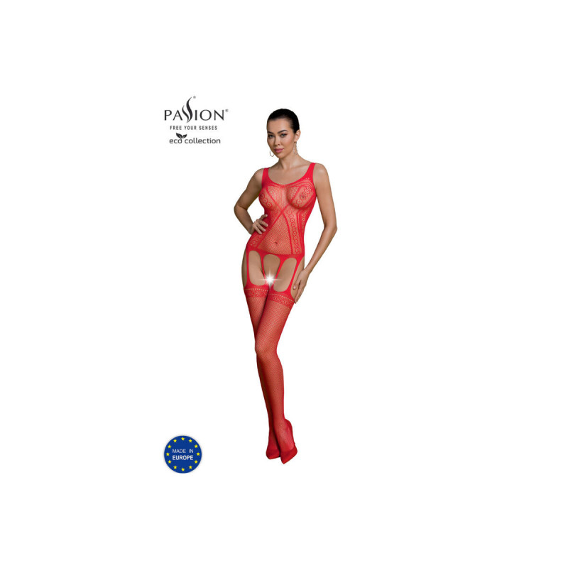Passion - Eco Collection Bodystocking Eco Bs007 Rojo | Vybes.it