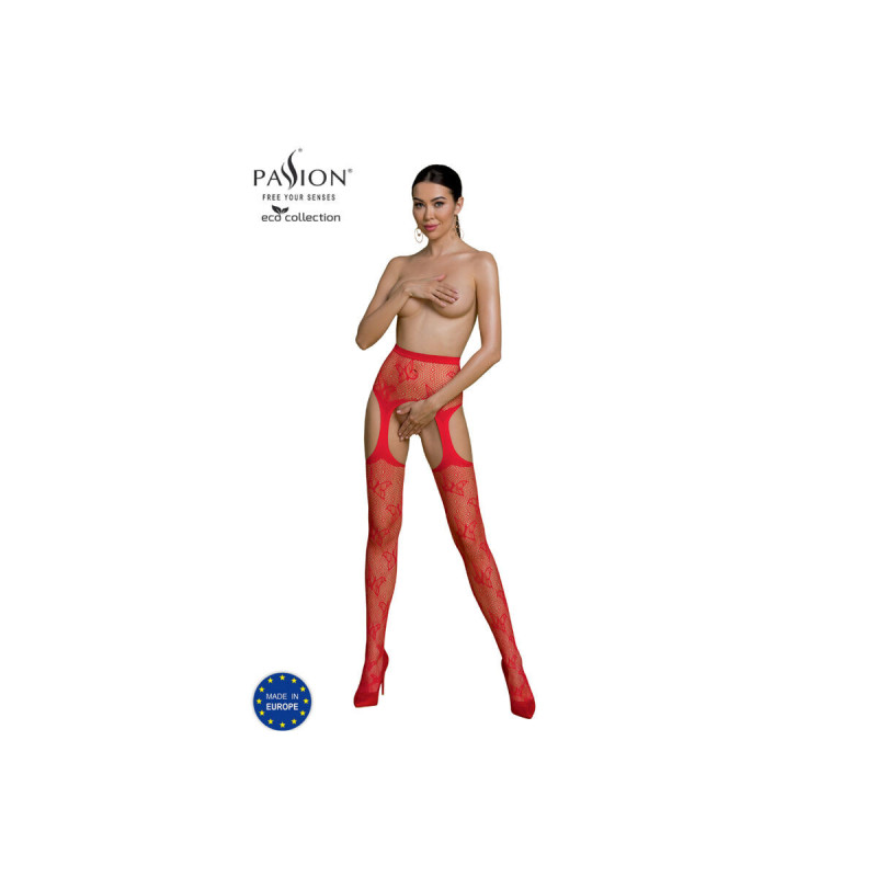 Passion - Eco Collection Bodystocking Eco S001 Rojo | Vybes.it