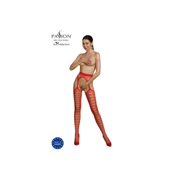 Passion - Eco Collection Bodystocking Eco S008 Rojo | Vybes.it