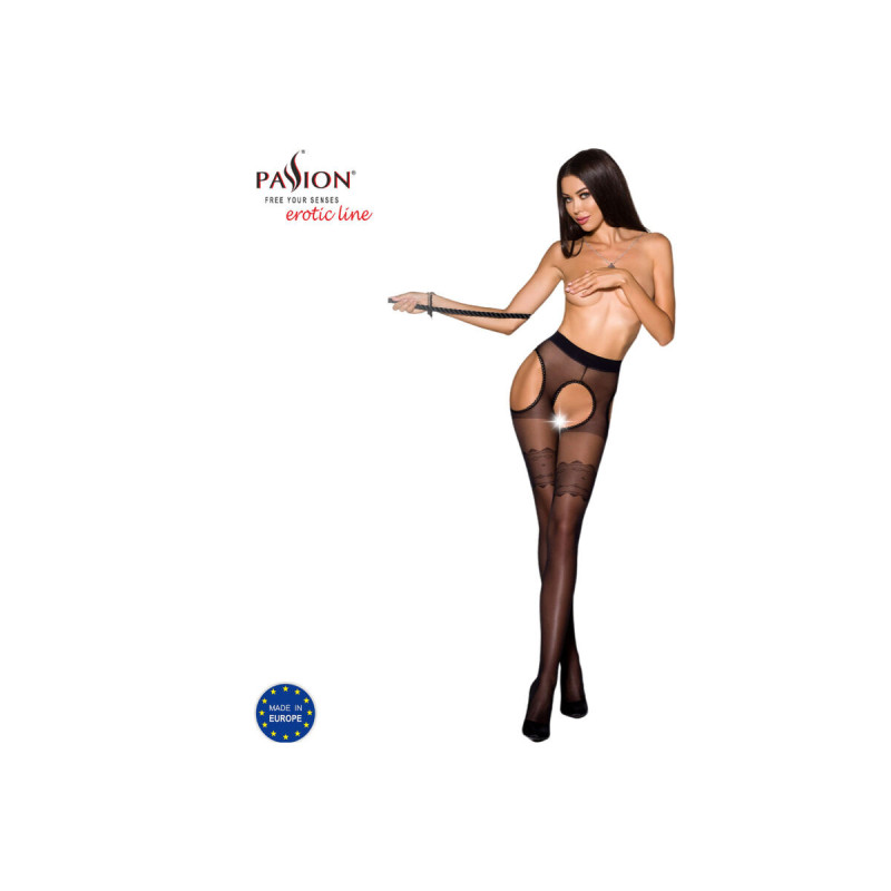 Passion - Tiopen 002 Medias Negro 1/2 20 Den | Vybes.it