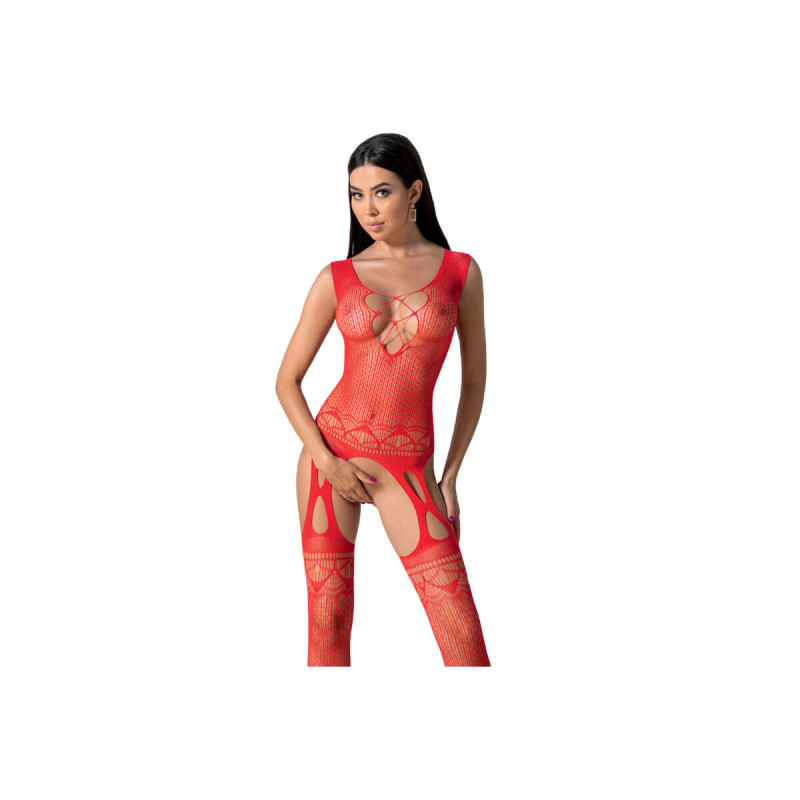 PASSION - BS099 ROTER BODYSTOCKING, EINE GRÖSSE - PASSION WOMAN BODYS…