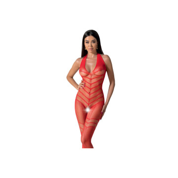 PASSION - BS100 BODYSTOCKING ROUGE TAILLE UNIQUE - PASSION WOMAN BODY…