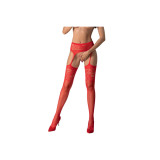 PASSION - S029 BAS ROUGES AVEC JARRETIÈRE TAILLE UNIQUE - PASSION WOM…