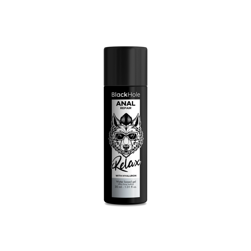 BLACK HOLE - RÉPARATION ANALE RELAX À BASE D'EAU AVEC HYALURON 30 ML