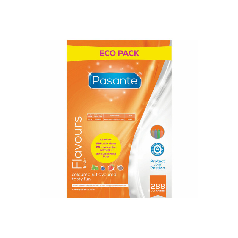 Pasante - Preservativo Eco Pack Sabores Bolsa 288 Unidades |