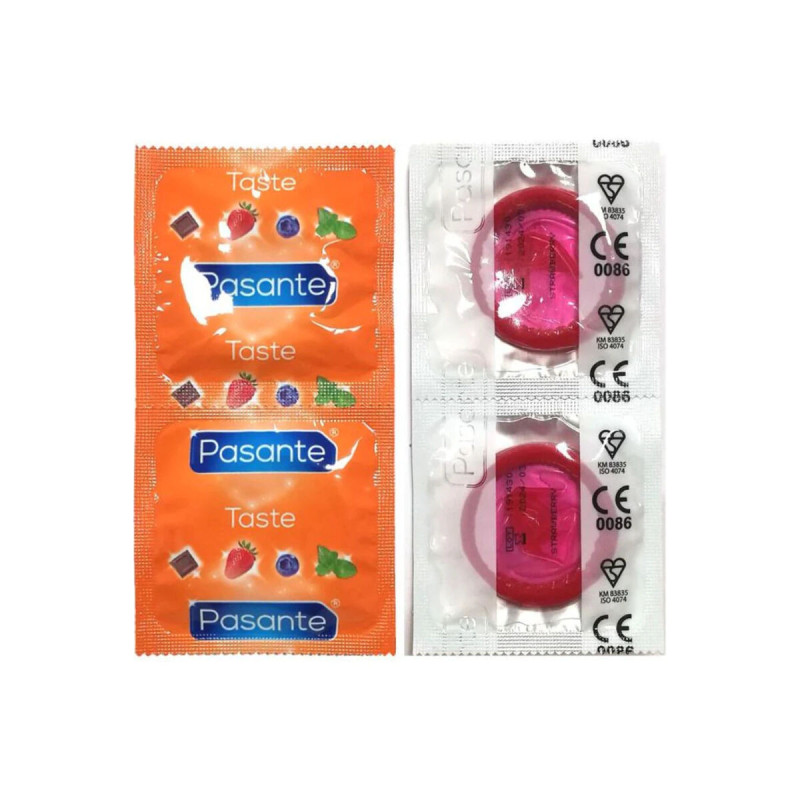 Pasante - Preservativo Sabor Fresa Bolsa 144 Unidades | Vybes.it