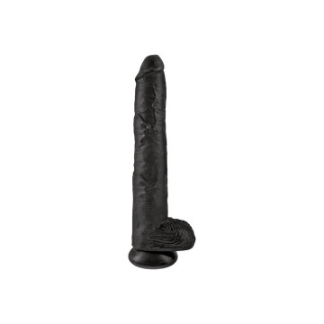 King Cock - Pene Realístico Con Testículos 30.5 Cm Negro | Vybes.it