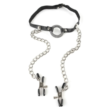 FETISH FANTASY SERIES - SERIE - GAG MIT NIPPELKLEMMEN