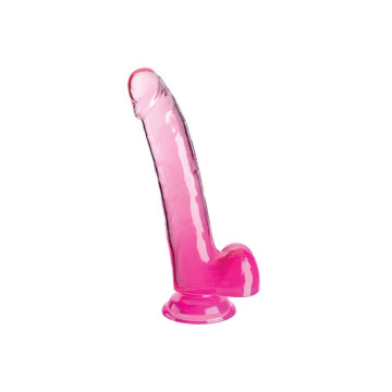 King Cock - Clear Gode Avec Testicules 20.3 Cm Rose | Vybes.it
