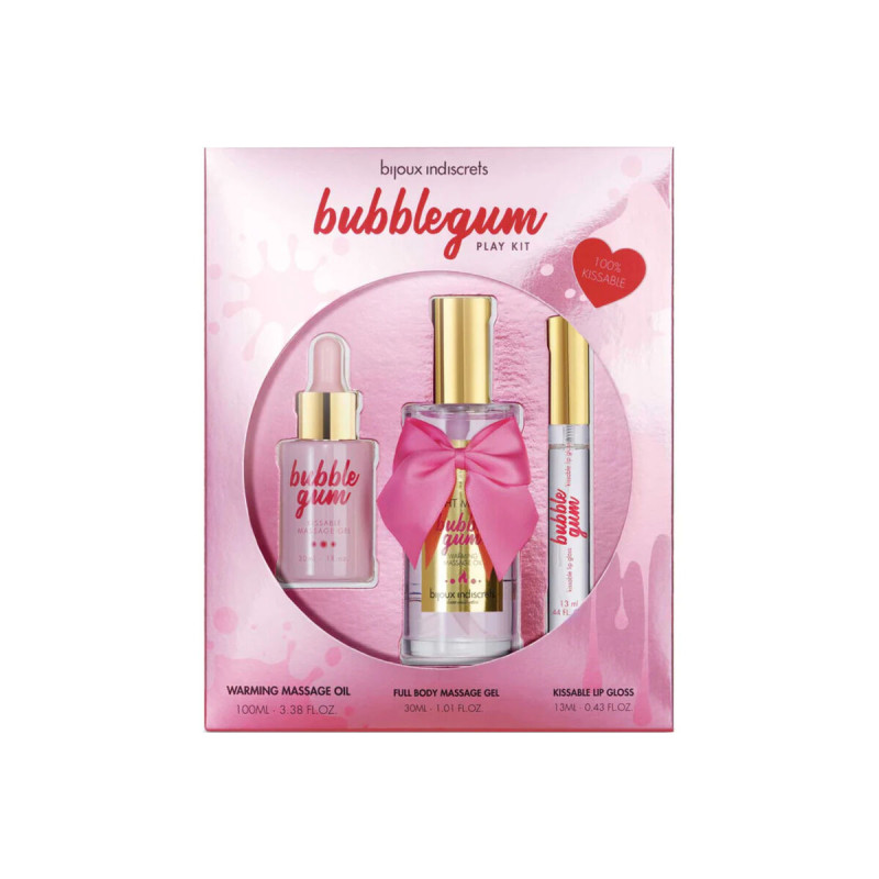 Bijoux - Indiscrets Bubblegum Play Kit Con Aceite Gel & Brillo De