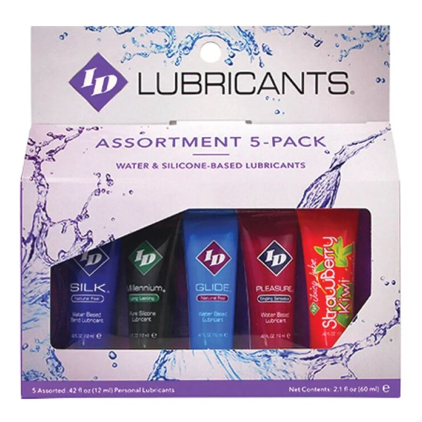 ID JUICY LUBE - SURTIDO 5X LUBRICANTE TUBE PACK 12 ML