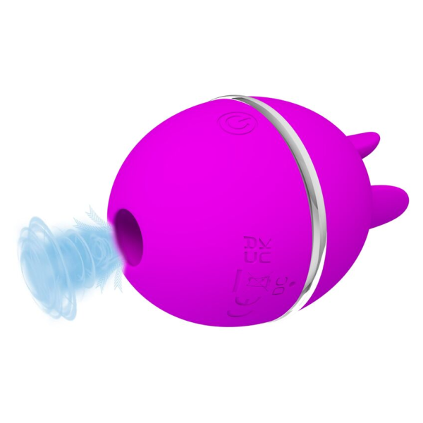 PRETTY LOVE - GEMINI BALL VIBRADOR DE SILICONA REDONDO MORADO