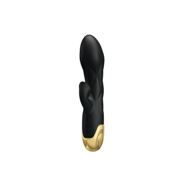 Pretty Love - Vibrador De Lujo Bañado En Oro Recargable Negro |
