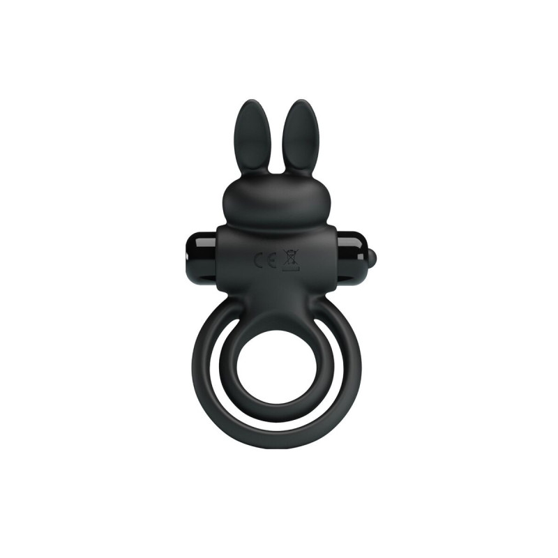 Pretty Love - Anneau De Lapin Vibrator Iii Pour Pénis Noir |