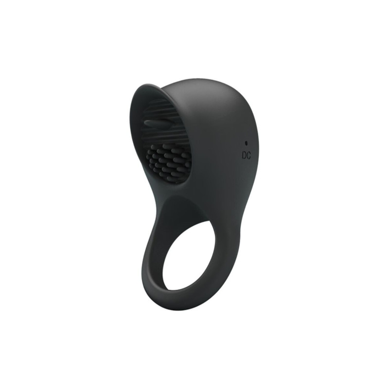 Pretty Love - Anillo Vibrador Para Pene Con Lengua Negro | Vybes.it
