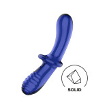 Satisfyer - Double Crystal Dildo Azul | Vybes.it