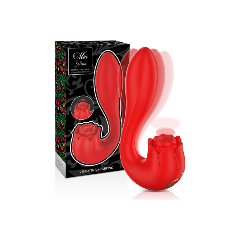 Mia - Selena Estimulador Vibrating + Tapping Rojo | Vybes.it