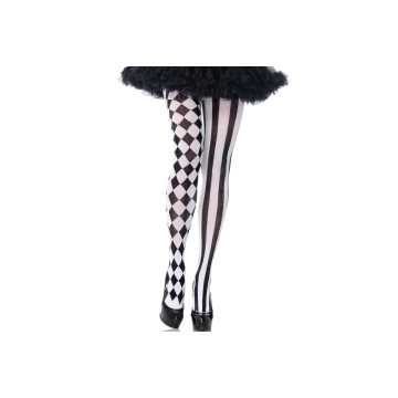 LEG AVENUE - COLLANTS ARLEQUIN NOIR/BLANC - LEG AVENUE HOSIERY - Chau…