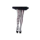 LEG AVENUE - BLACK/WHITE HARLEQUIN TIGHTS - LEG AVENUE HOSIERY