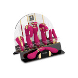 Shunga - Présentoir 6 Masseurs Intimes Fuchsia | Vybes.it