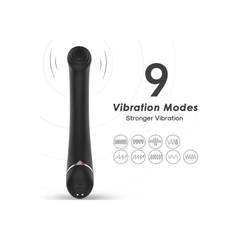 Armony - Vibrador Cabeza Plana Silicona Negro | Vybes.it