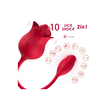 Armony - Rosa Vibrador Estimulador Clítoris Con Cola 10 Modos Rojo