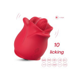 Armony - Rosa Vibrador Estimulador Con Lengua Clitoris 10 Modos