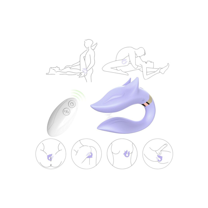 Armony - Fox Vibrador Parejas Control Remoto Violeta | Vybes.it
